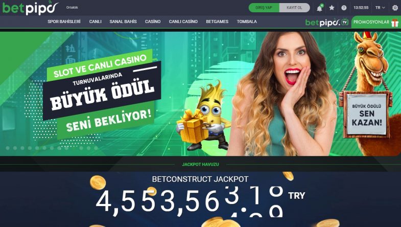 Betpipo giriş ödülü, büyük jackpot