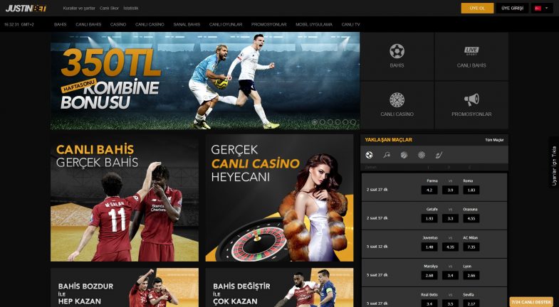 Justinbet giriş ekranı