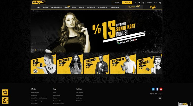 Kolaybet giriş adımları