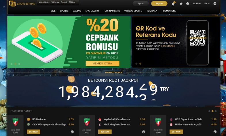 Grandbetting giriş bölümü sayfası