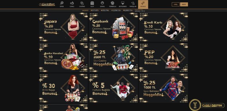Giritbet bonusları