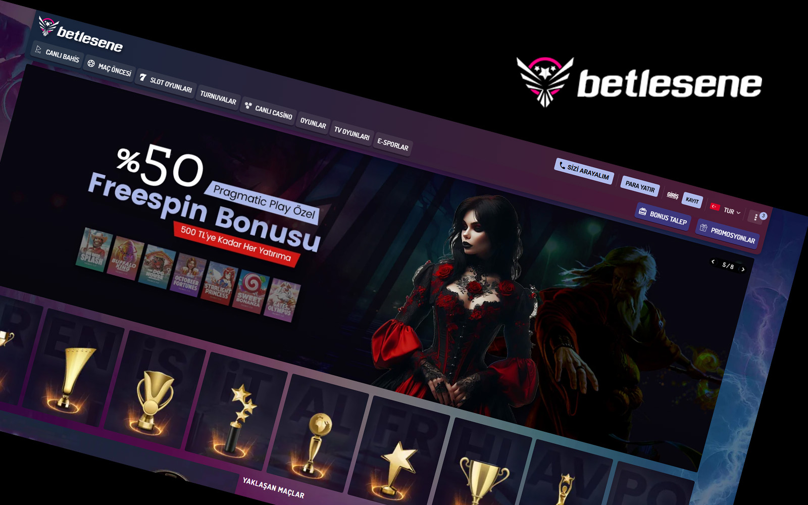 Betlesene kayıt sayfasında daha önce hesap açmış kullanıcılar için giriş bağlantısının alt bölümde gösterildiği arayüz.