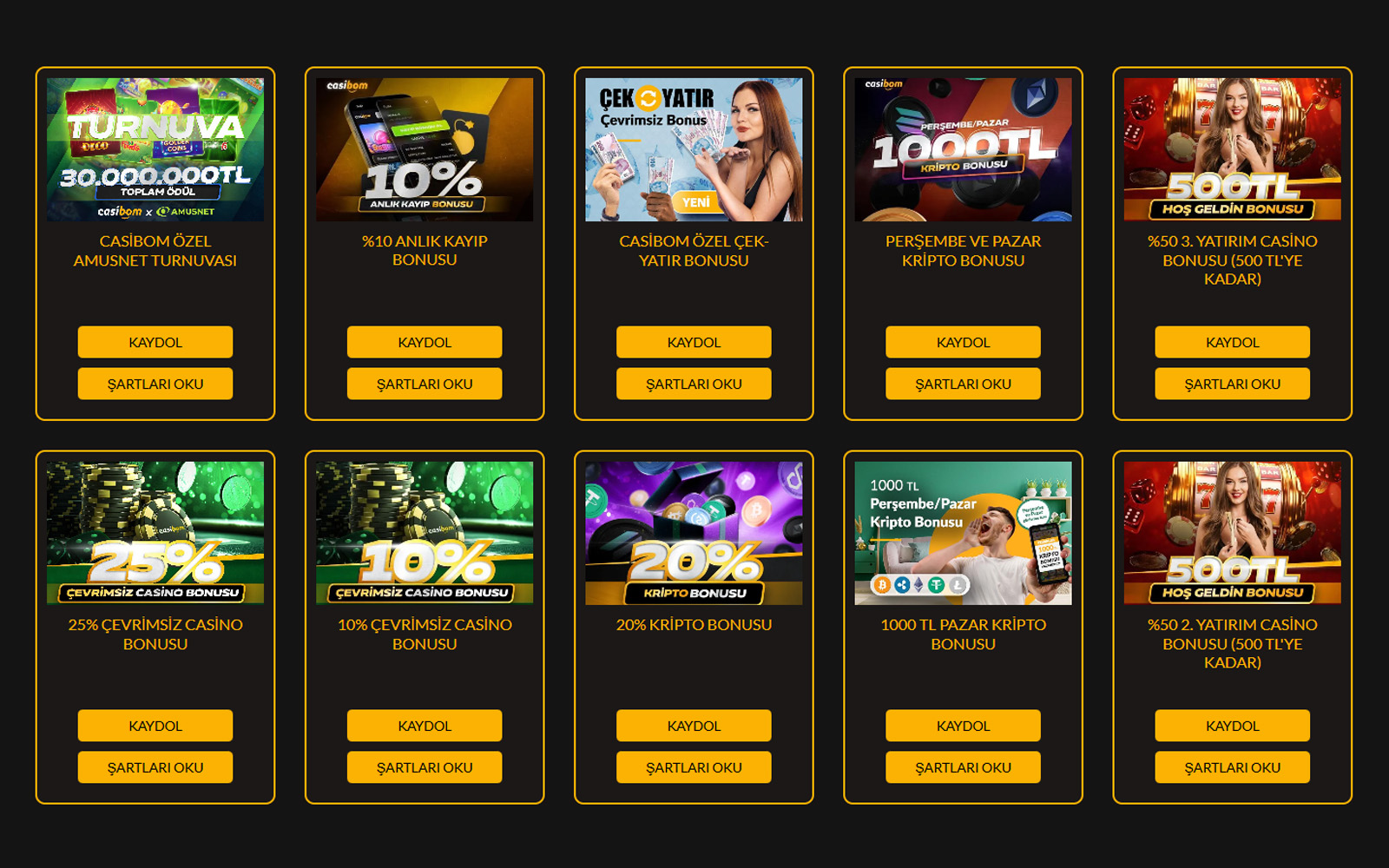 Casibom bonus sayfasında güncel kayıt bonus ve free spin promosyonlarının öne çıkarıldığı tasarım.