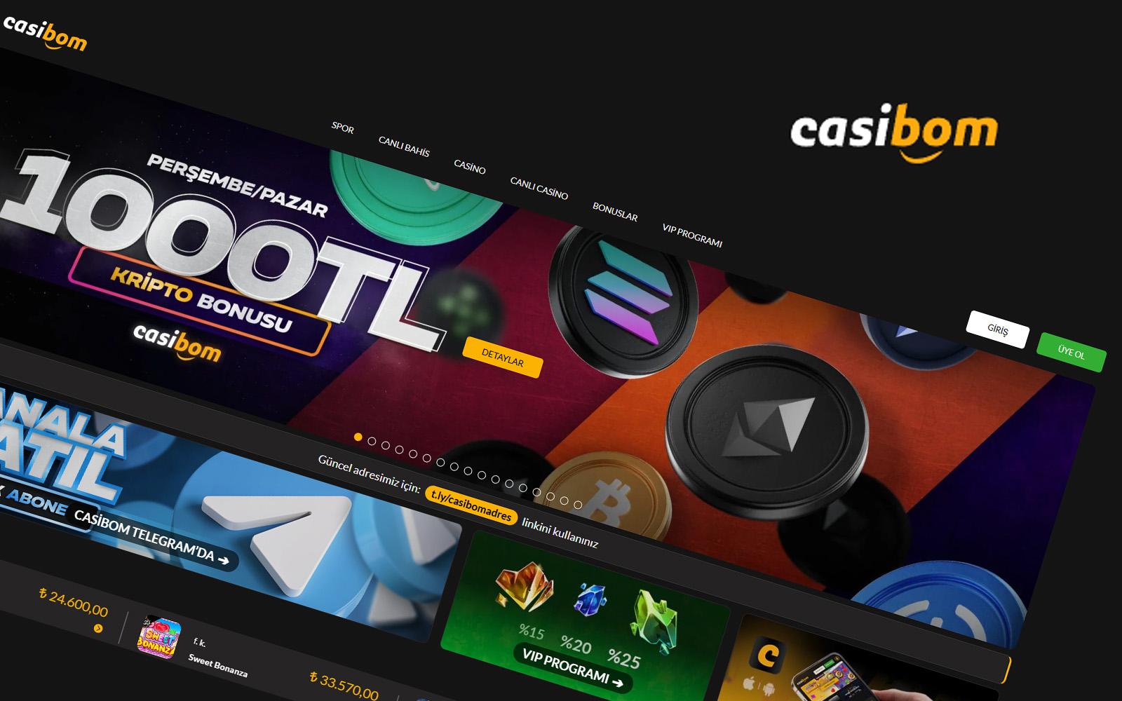 Casibom mobil sayfasında kullanıcıların tek tıkla giriş ve tek tıkla kupon paylaşımı yapabildiğini gösteren görsel.