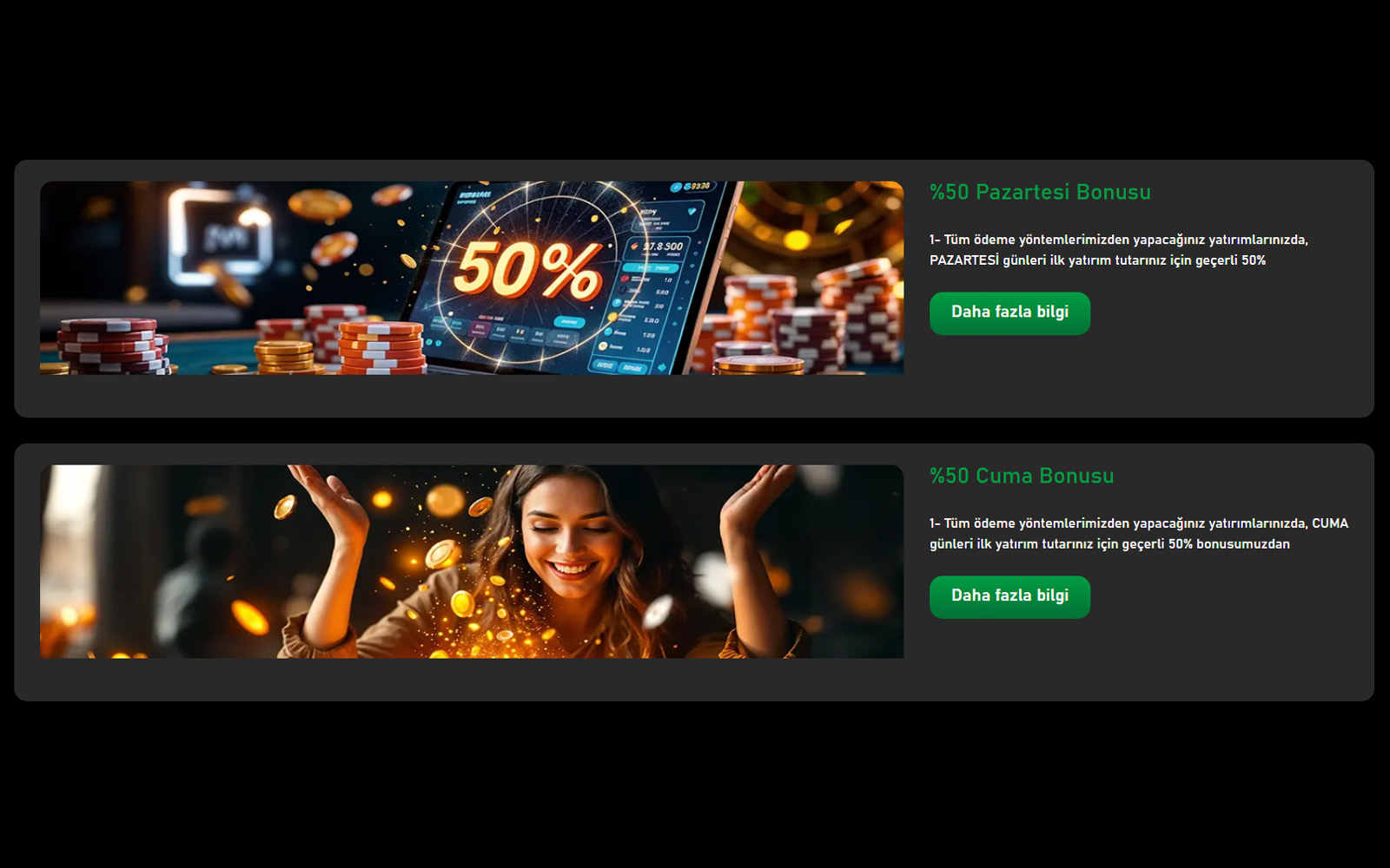 Celticbet bonus sayfasında yüzde oranlı ilk para yatırma bonus tekliflerinin tablolar halinde gösterildiği görünüm.