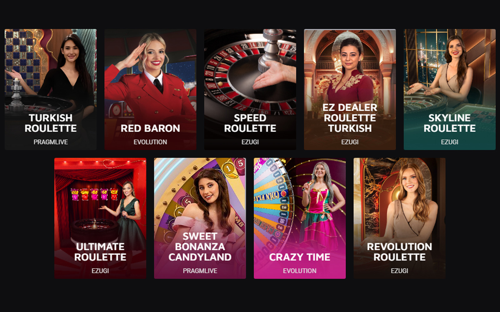 Ciprobet casino bölümünde masa oyunları kategorisinde rulet, blackjack ve bakara masalarının listelendiği görünüm.