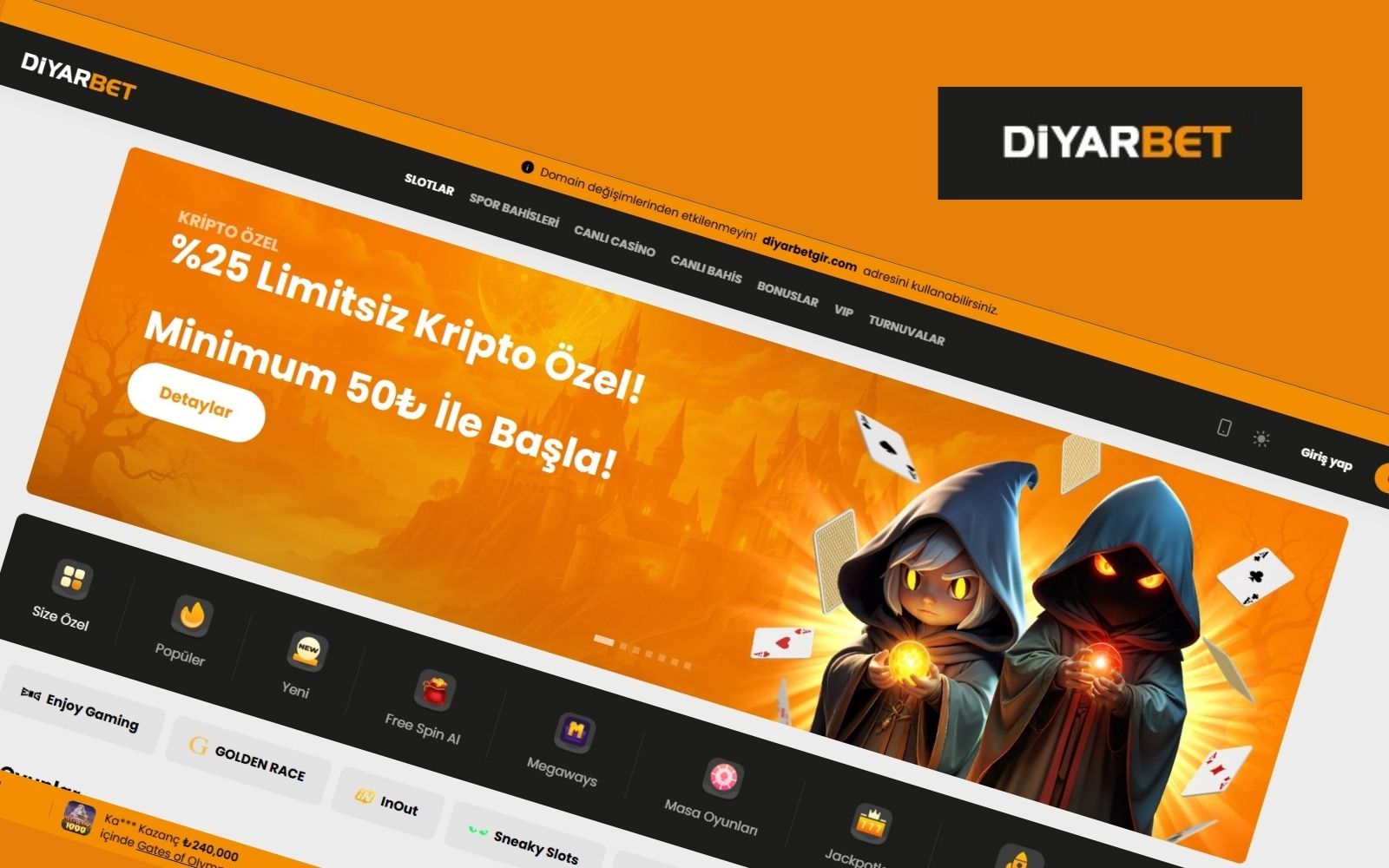 Digarbet giriş anasayfasında hem yeni başlayanlara hem de deneyimli oyunculara hitap eden düzenli arayüz.