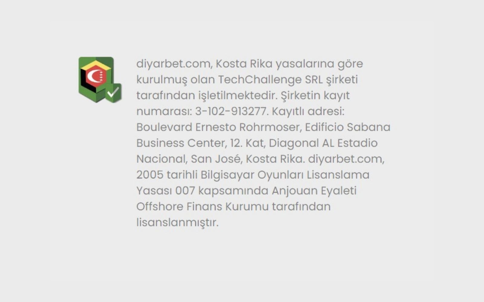 Diyarbet lisans bölümünde yaş sınırı uyarıları ve yasal erişim koşullarını anlatan açıklayıcı paragraflar.