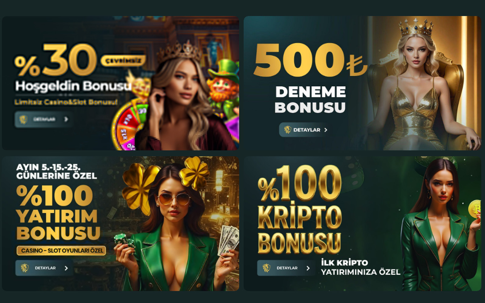 Esbet bonus sayfasında hem spor hem casino oyuncuları için ortak kullanılabilen genel yatırım bonus paketleri.