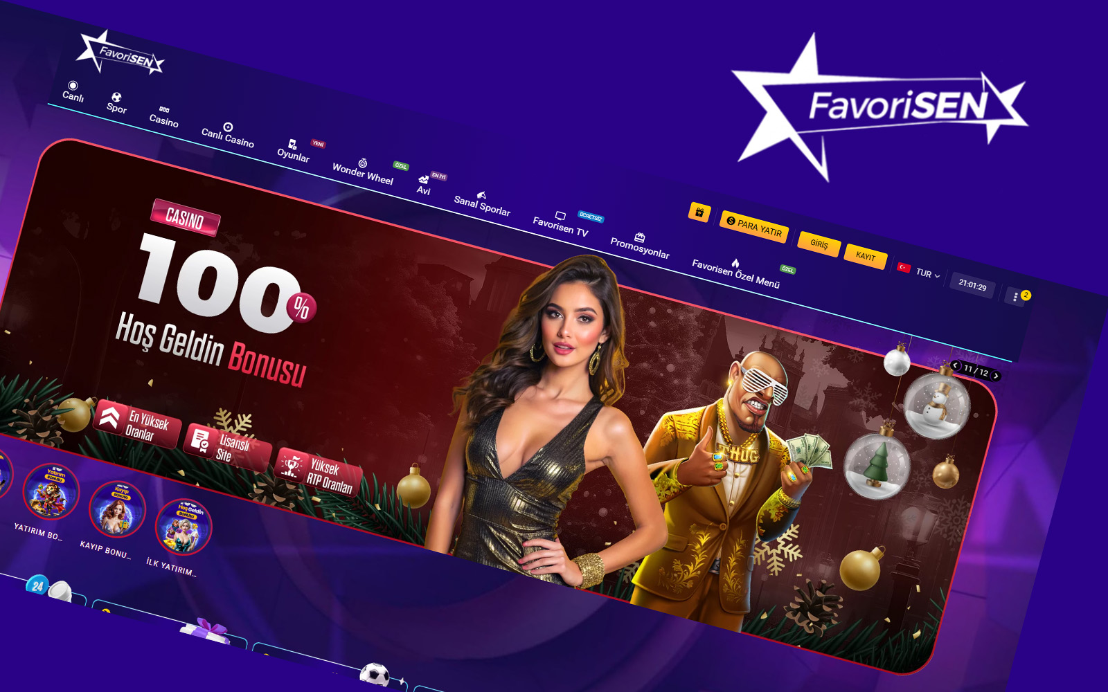 Favorisen giriş ekranında kullanıcının kullanıcı adı ve şifre alanlarını gördüğü masaüstü görünümü.