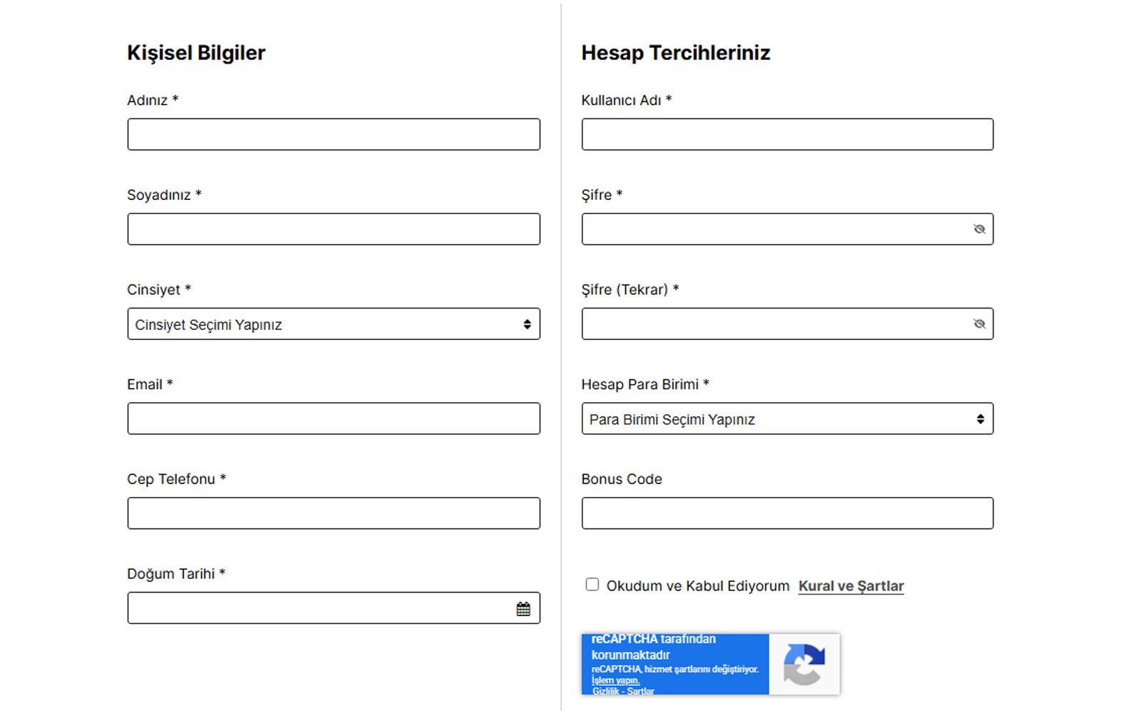 Forvetbet kayıt sayfasında daha önce hesap açmış kullanıcılar için giriş bağlantısının alt bölümde gösterildiği arayüz.