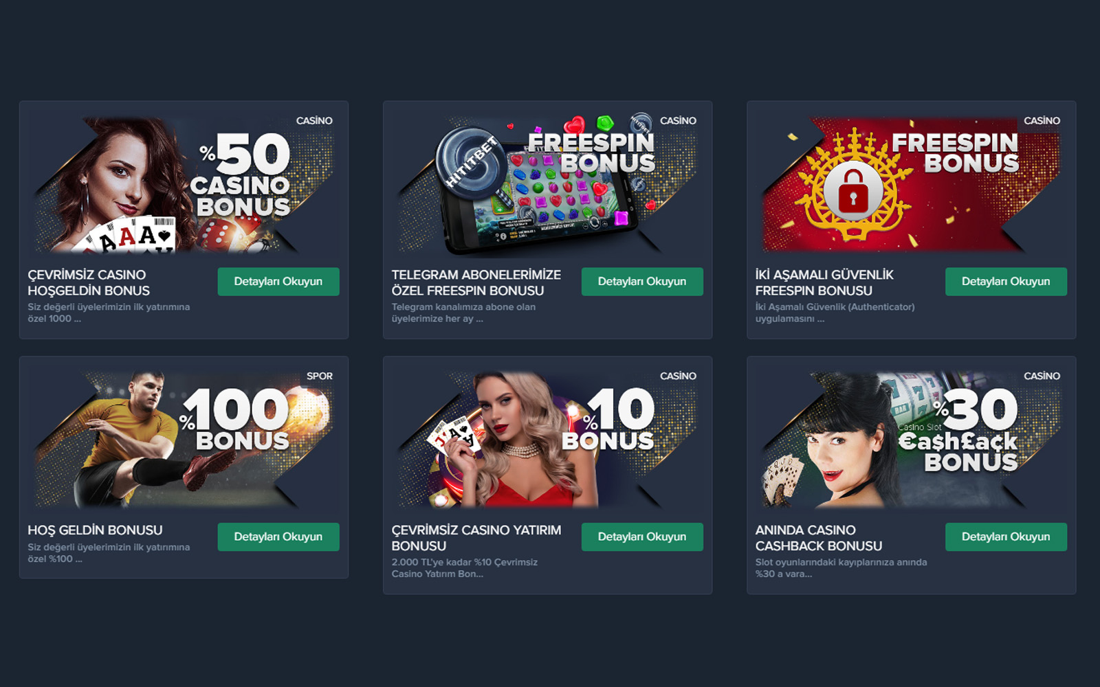 Hititbet bonus sayfasında turnuva ve yarışmalar için ekstra ödül ve bonus havuzlarının duyurulduğu görünüm.