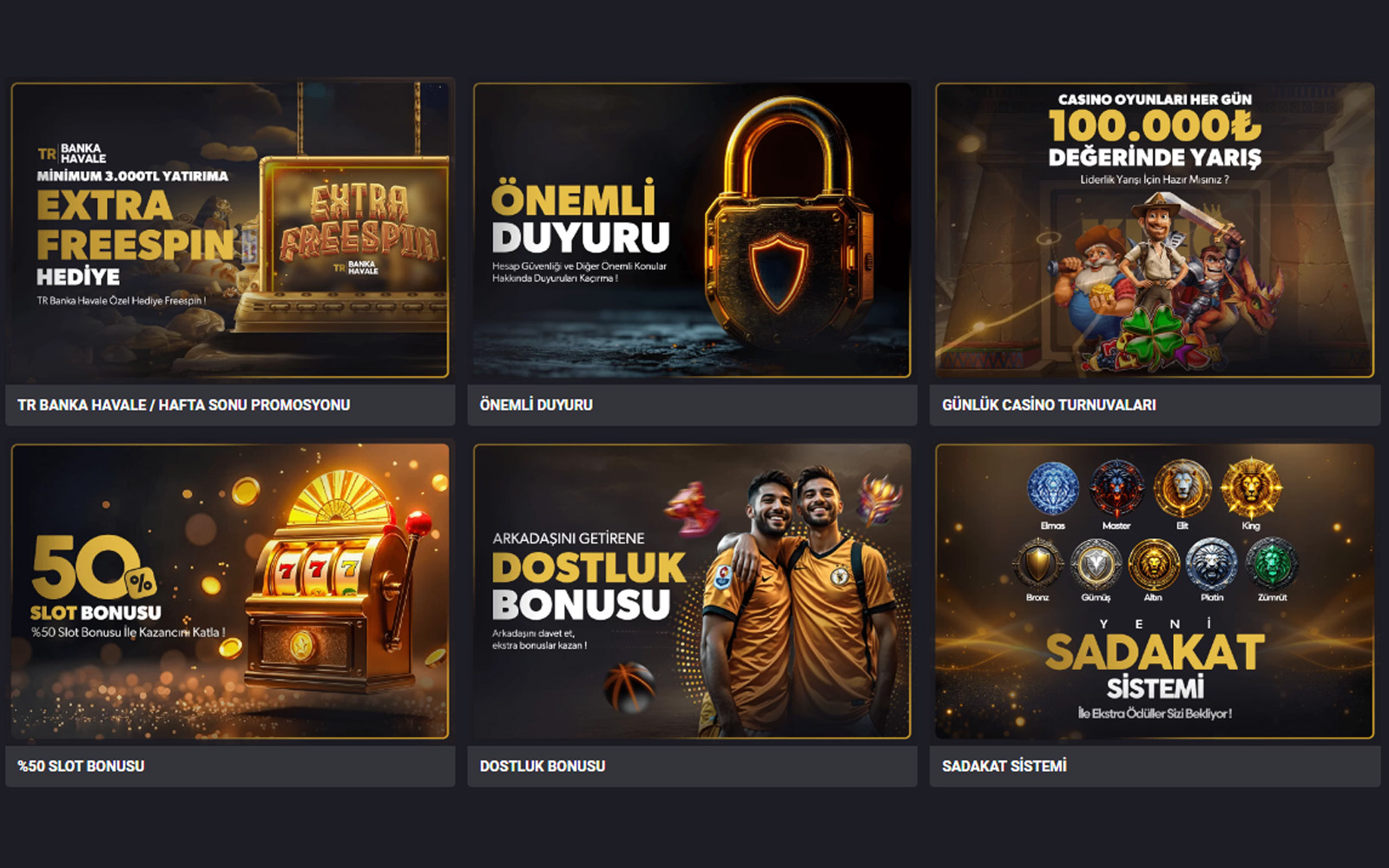 Kingbetting bonus sayfasında hesap hareketlerine göre otomatik tanımlanan sürpriz bonus kampanyalarının listelendiği görünüm.