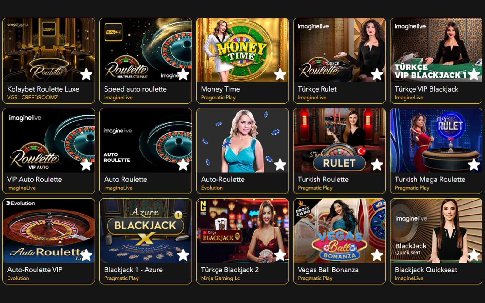 Kolaybet casino ekranında büyük görsellerle tanıtılan jackpot slot oyunları ve kazanç göstergeleri.