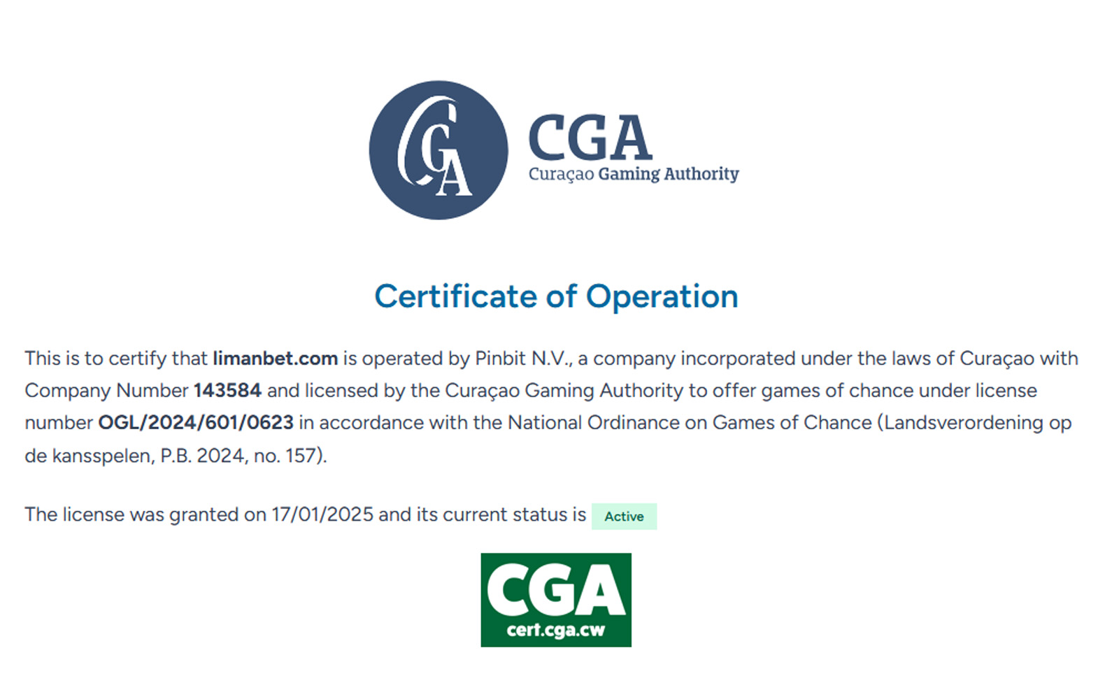 Limanbet lisans ekranında sorumlu oyun ilkeleri ile lisans çerçevesinin aynı sayfada bir araya getirildiği tasarım.