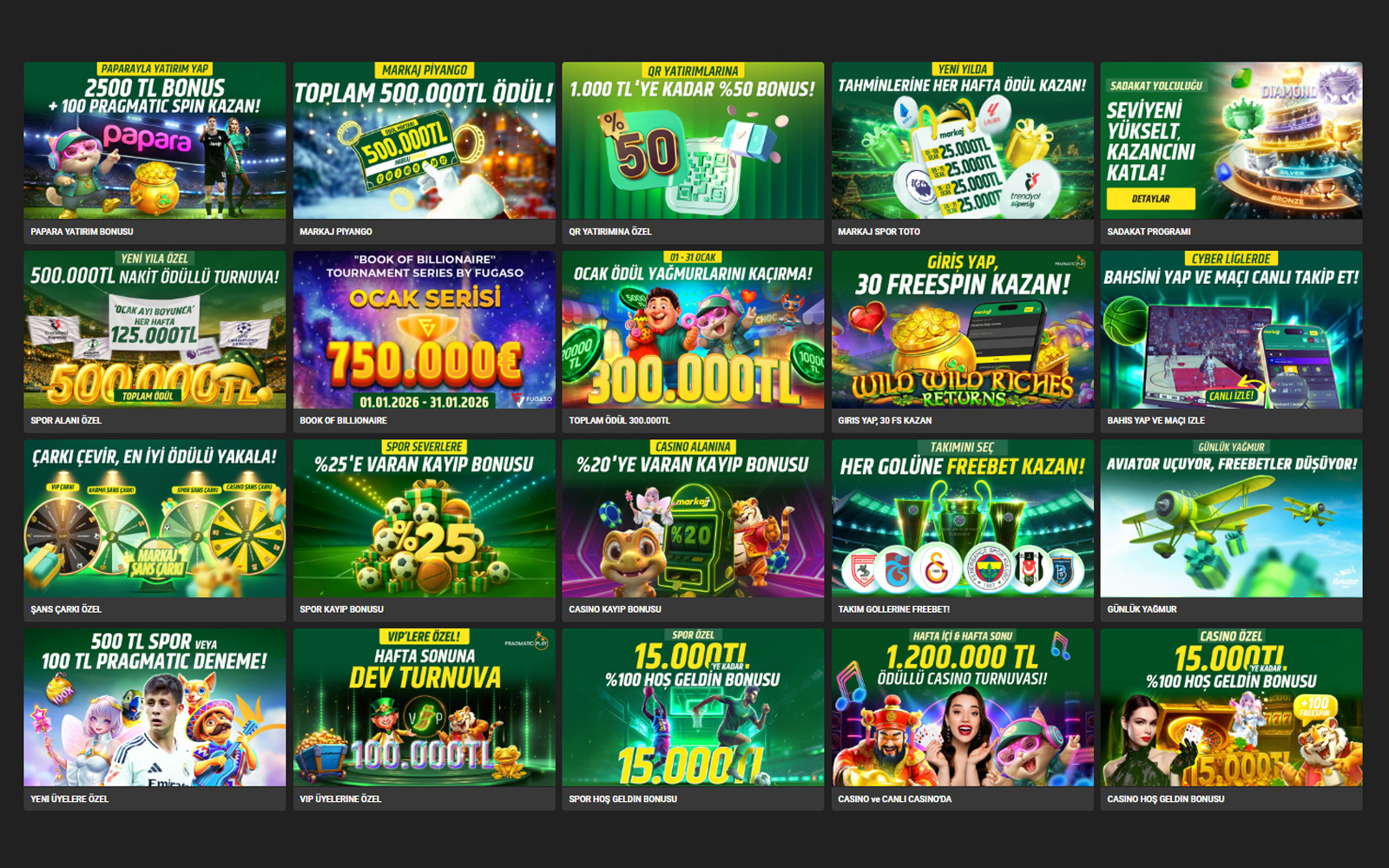 Markajbet destek bölümünde bonus ve kampanya kurallarıyla ilgili detaylı açıklamaların listelendiği yardım alanı.