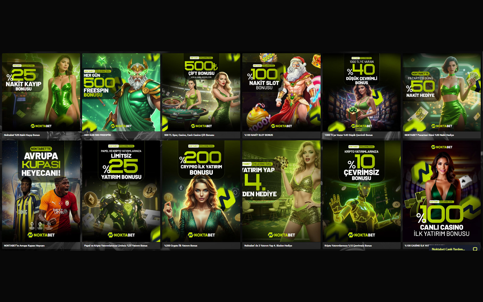 Noktabet destek bölümünde bonus ve kampanya kurallarıyla ilgili detaylı açıklamaların listelendiği yardım alanı.