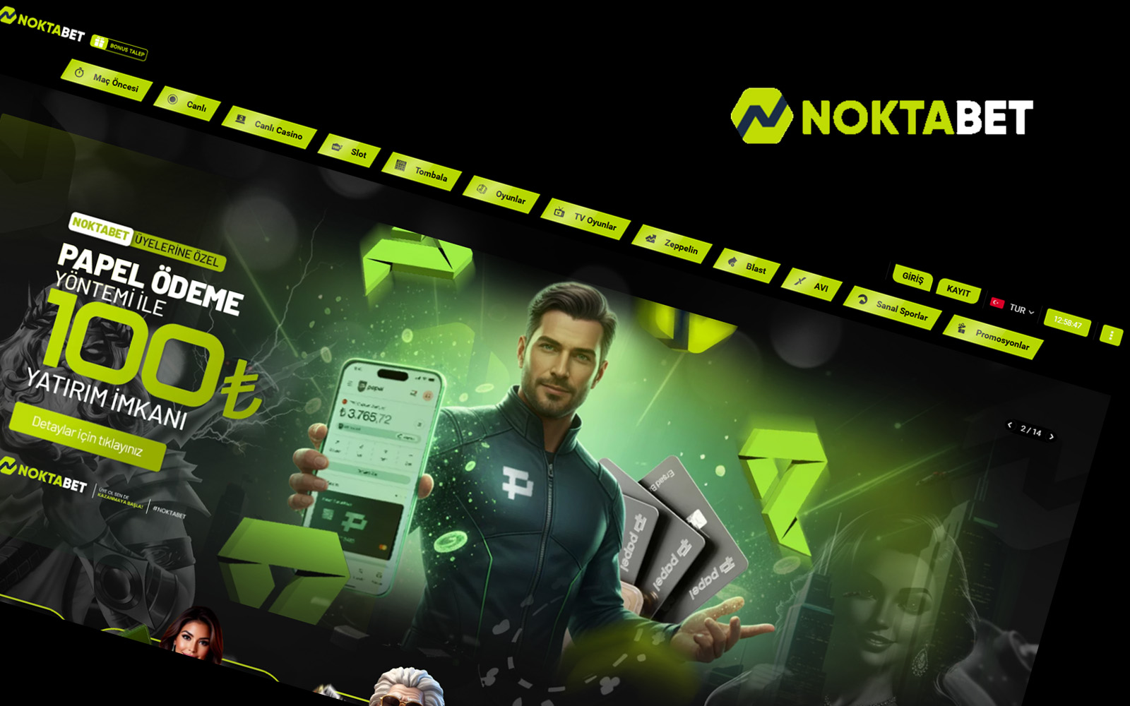 Noktabet kayıt ekranında mobil numara doğrulaması için hazırlanan giriş alanlarının bulunduğu sayfa.