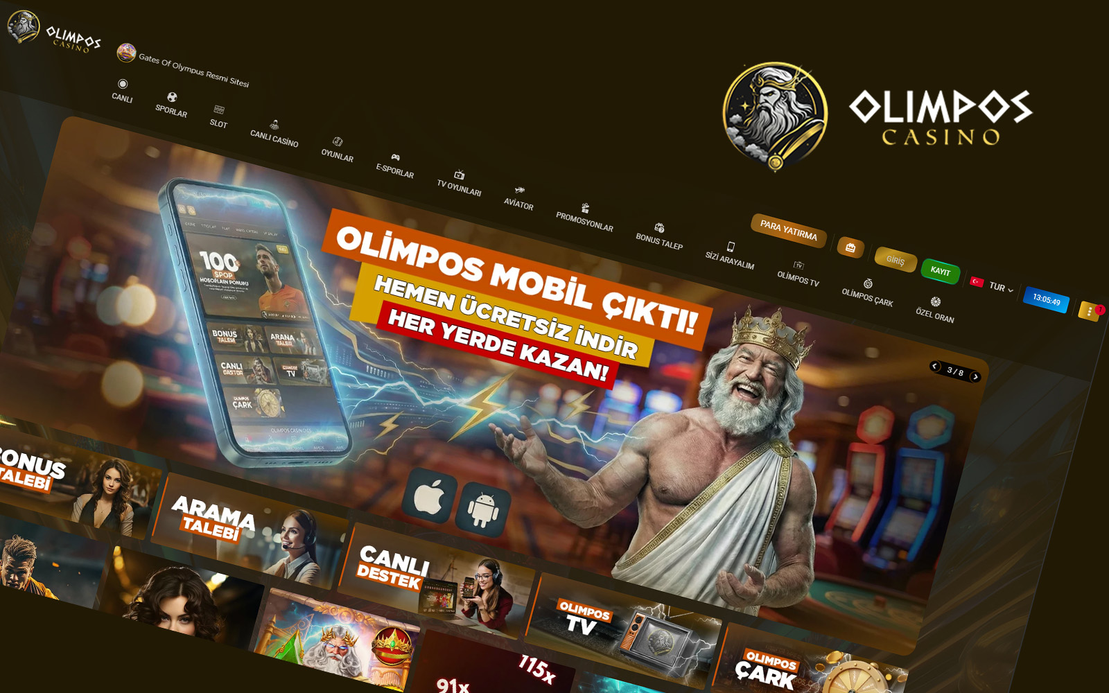 Olimposcasino giriş ekranında kullanıcı deneyimini artıran sade renk paleti ve düzenli içerik blokları.