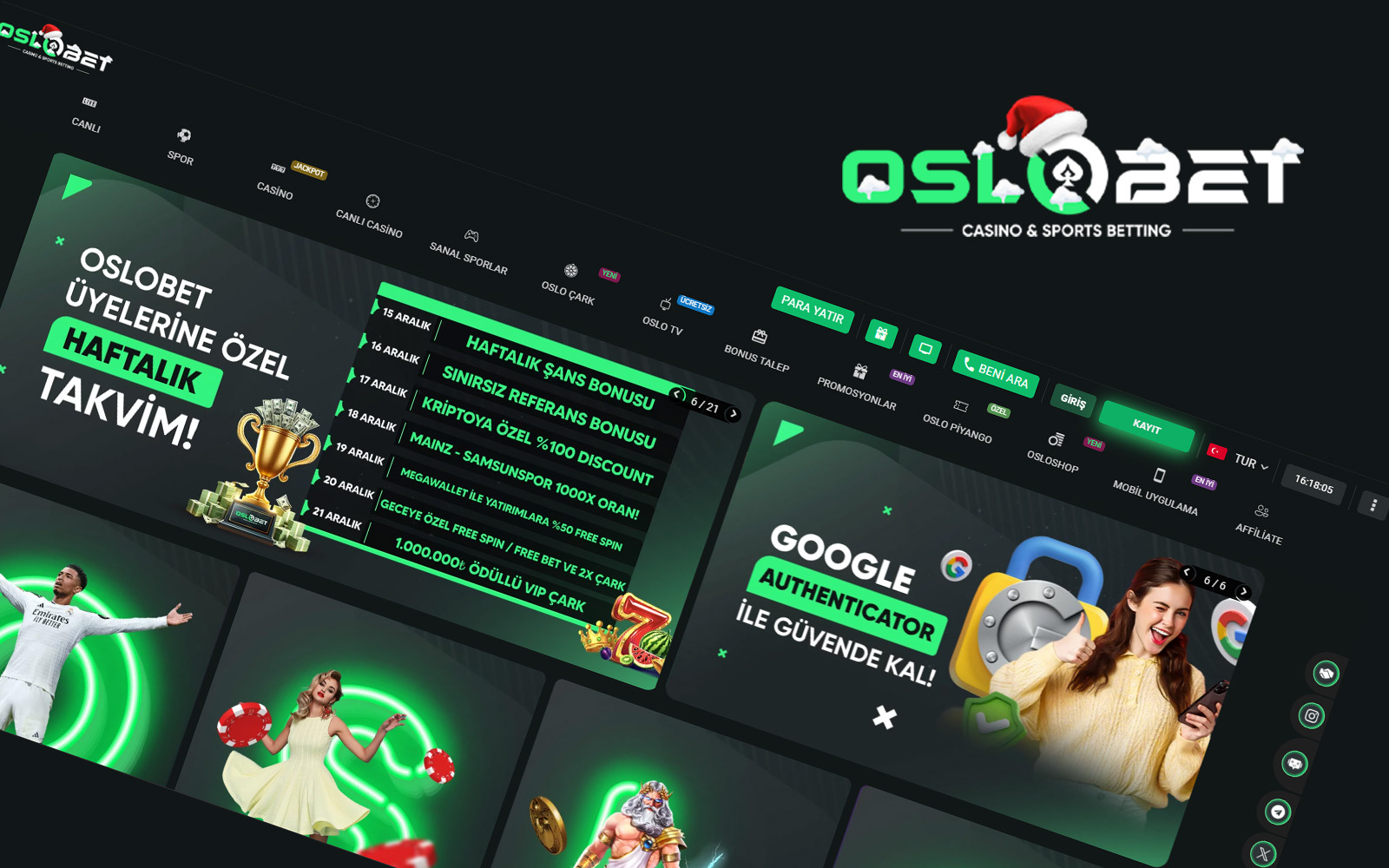 Oslobet giriş anasayfasında mobil uyumlu, sade ve hızlı erişim sağlayan arayüz yapısı.