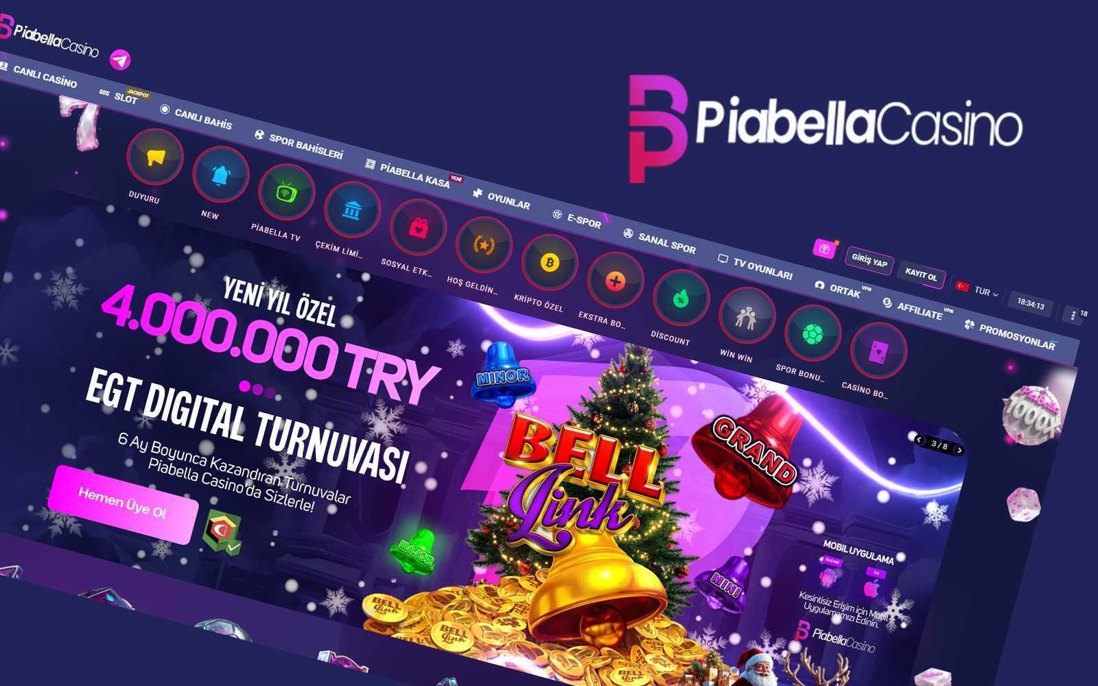 Piabellacasino giriş anasayfasında mobil uyumlu, sade ve hızlı erişim sağlayan arayüz yapısı.