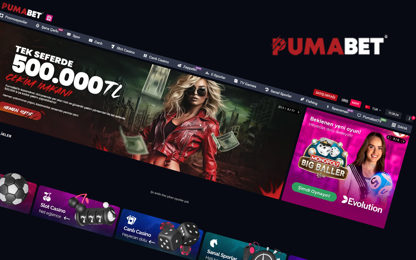 Pumabet giriş ekranında kullanıcının kullanıcı adı ve şifre alanlarını gördüğü masaüstü görünümü.