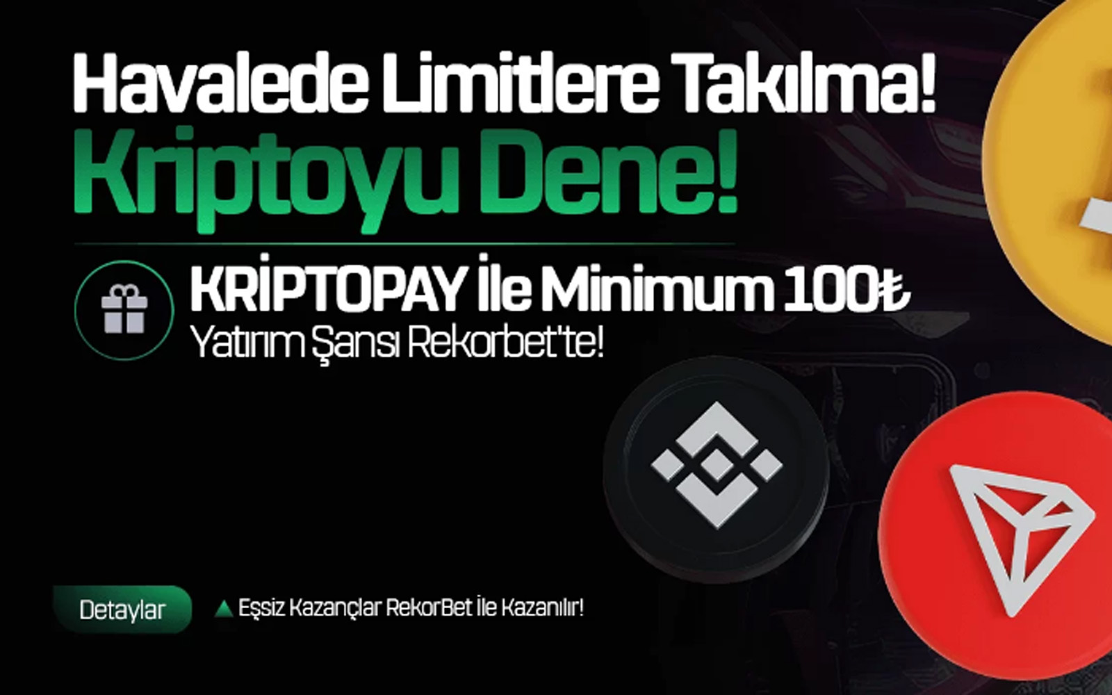 Rekorbet ödeme ekranında yatırım kanalına göre değişen ödeme talimatlarının madde madde açıklandığı görünüm.