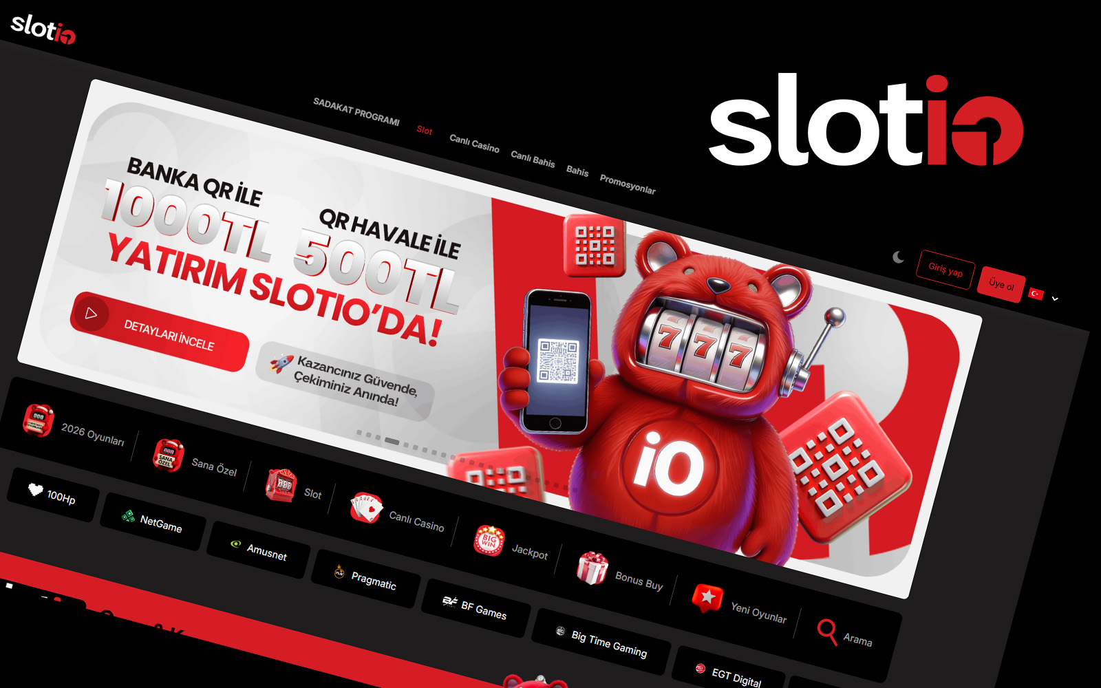 Slotio giriş anasayfasında hem yeni başlayanlara hem de deneyimli oyunculara hitap eden düzenli arayüz.