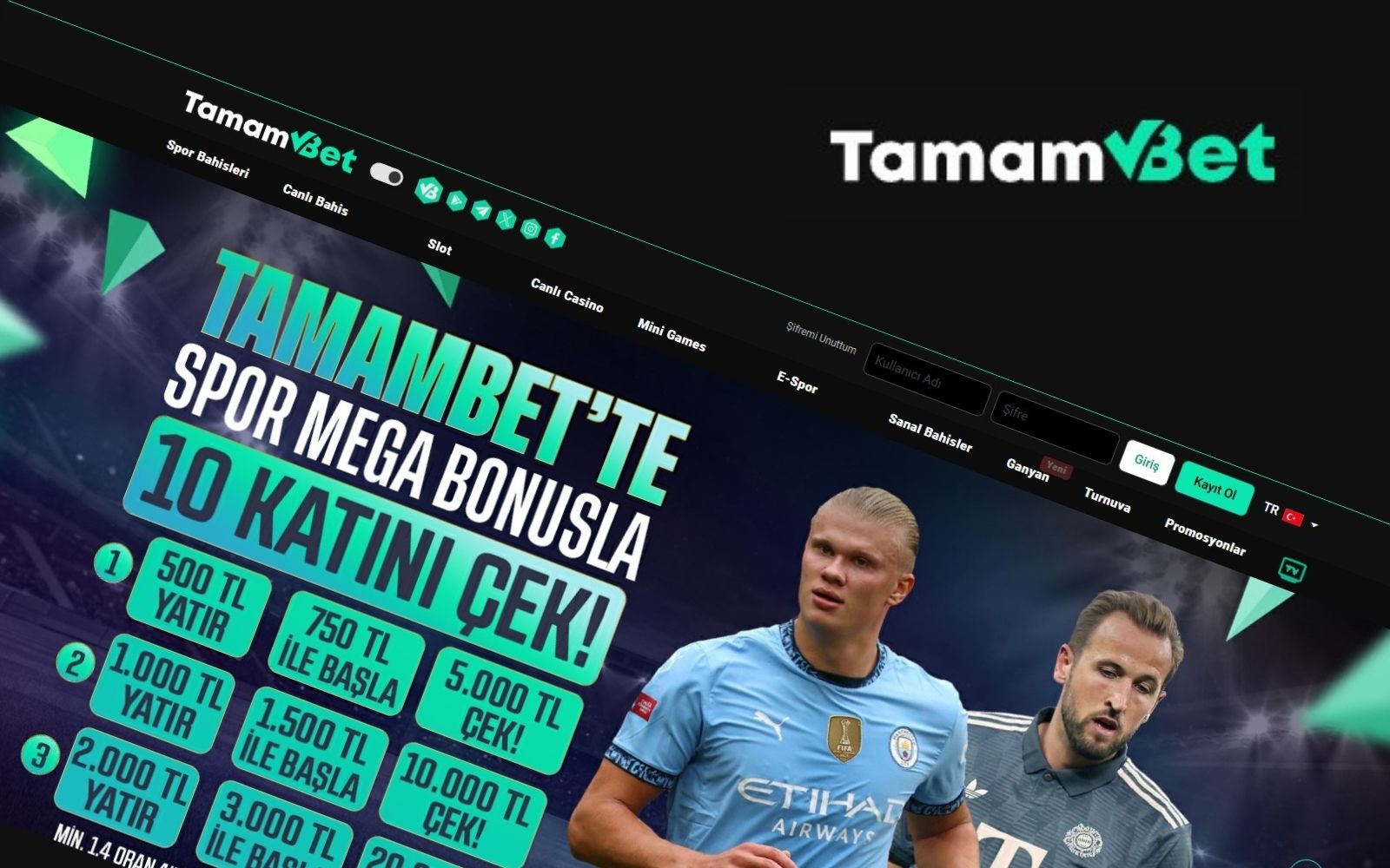 Tamambet kayıt ekranında mobil numara doğrulaması için hazırlanan giriş alanlarının bulunduğu sayfa.